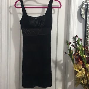 Sequins Heart Black Stretchy Dress